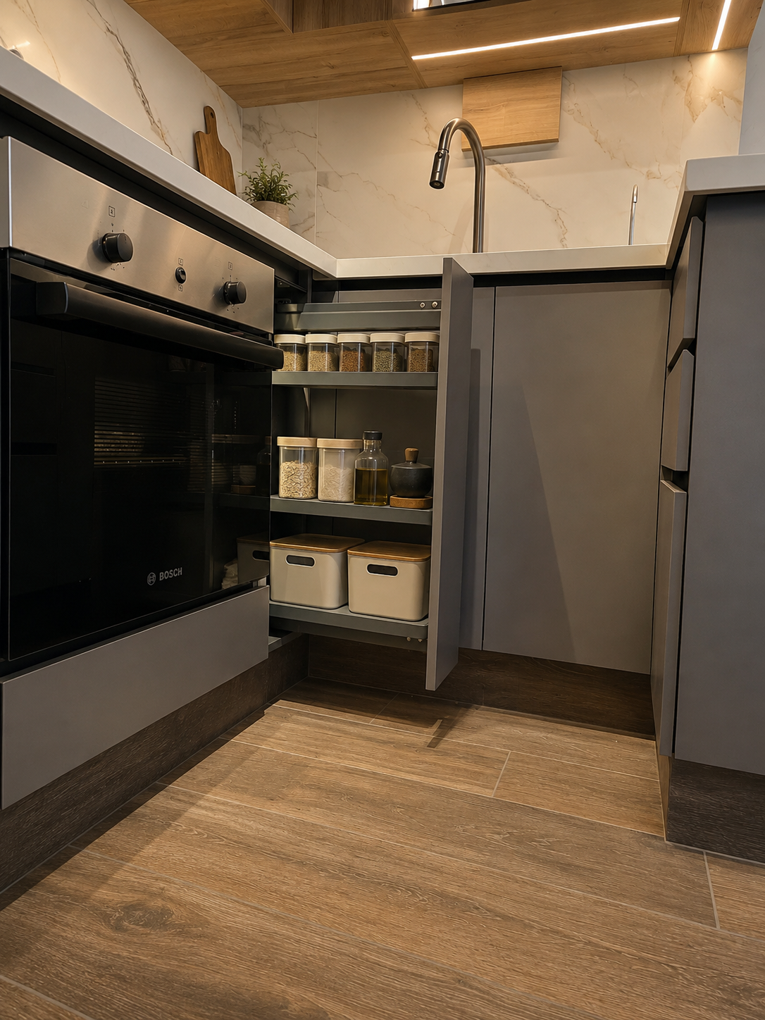 Cocina integral premium — Cocina con carpintería a medida, piedra…